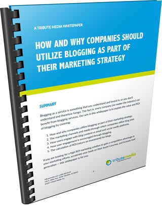 Utilize blogs in your web marketing efforts