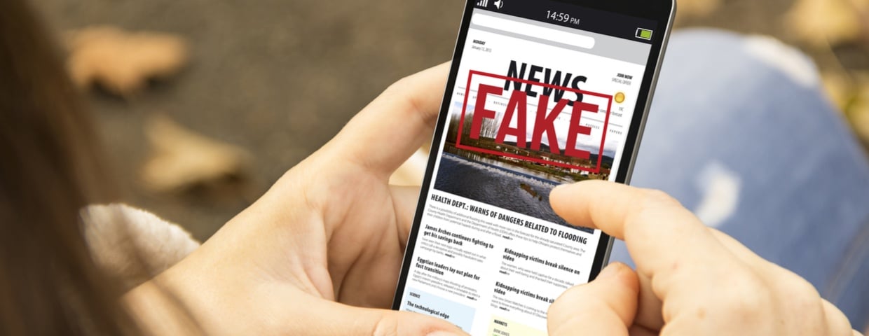 fake news on mobile phone