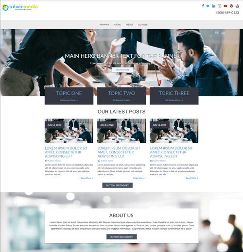 Blog template home