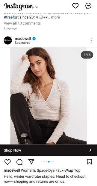 Instagram Shopping Ad