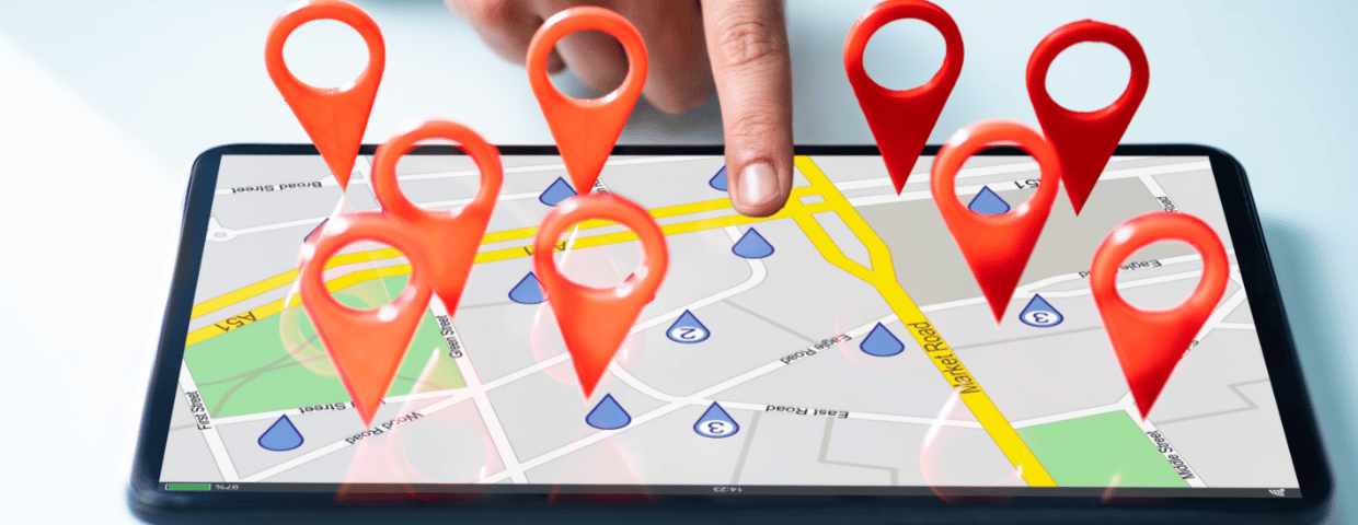 local businesses popping up on phone map