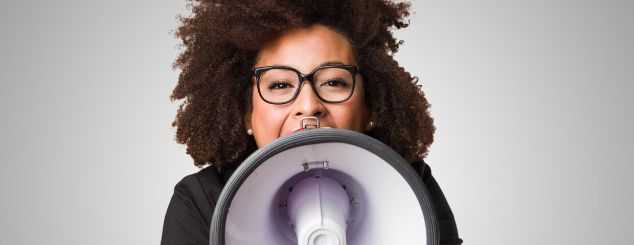 woman making her voice heard woman making her voice heard