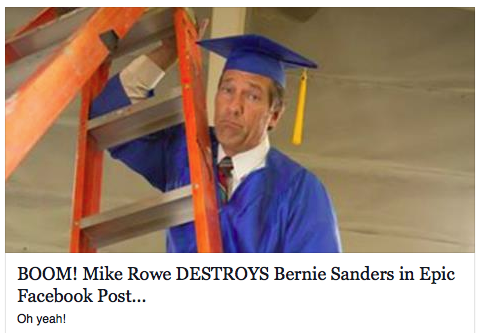Mike Rowe Destroys Bernie Sanders